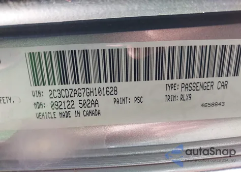 2016 Dodge Challenger Sxt Plus from USA, damaged, VIN 2C3CDZAG7GH101628